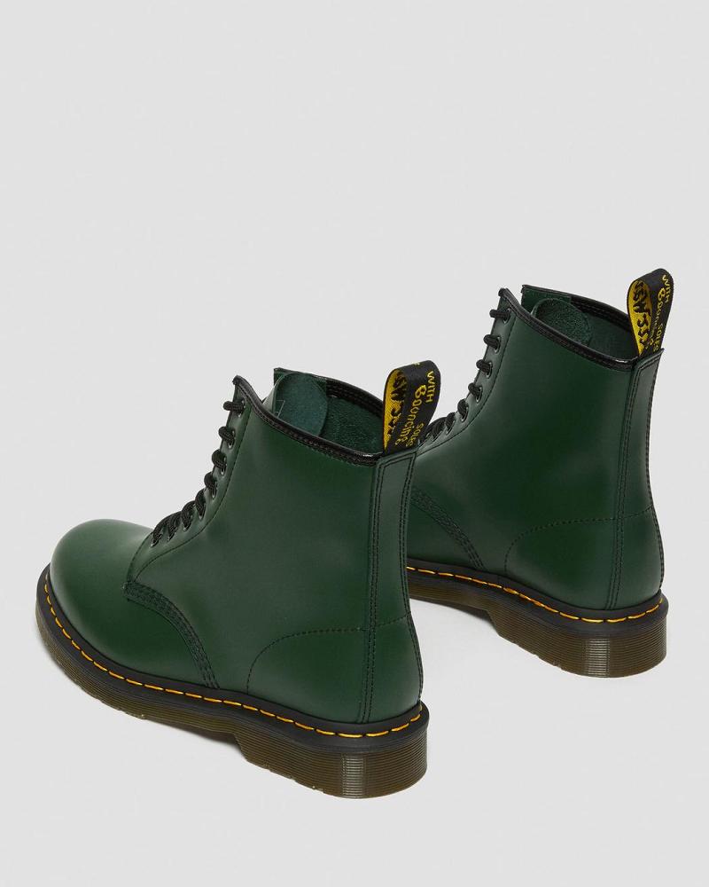 Dr Martens 1460 Smooth Læder Snørestøvler Herre Grøn | DK 533MQZ